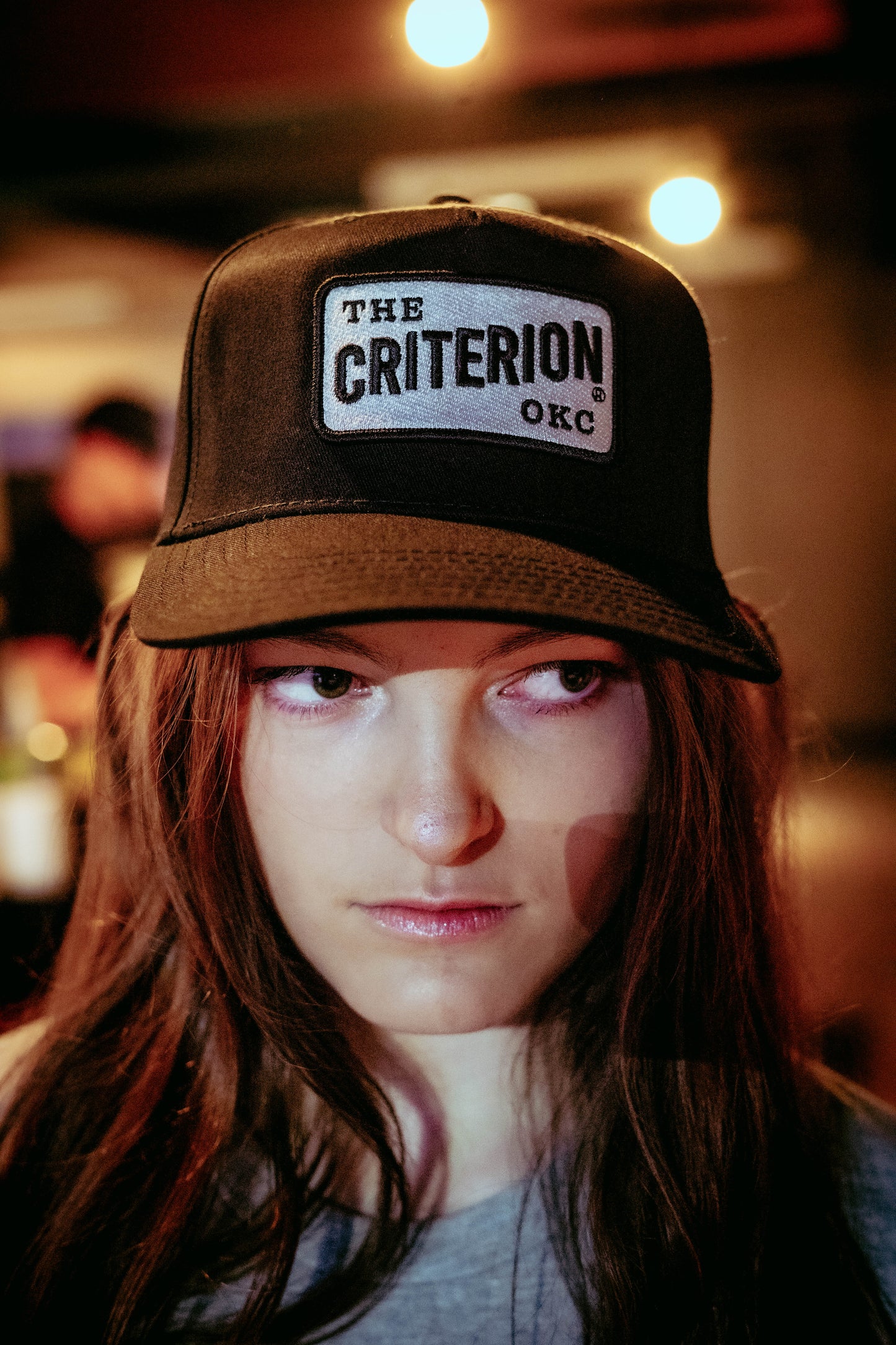 Solid Black Trucker Hat with Solid Back