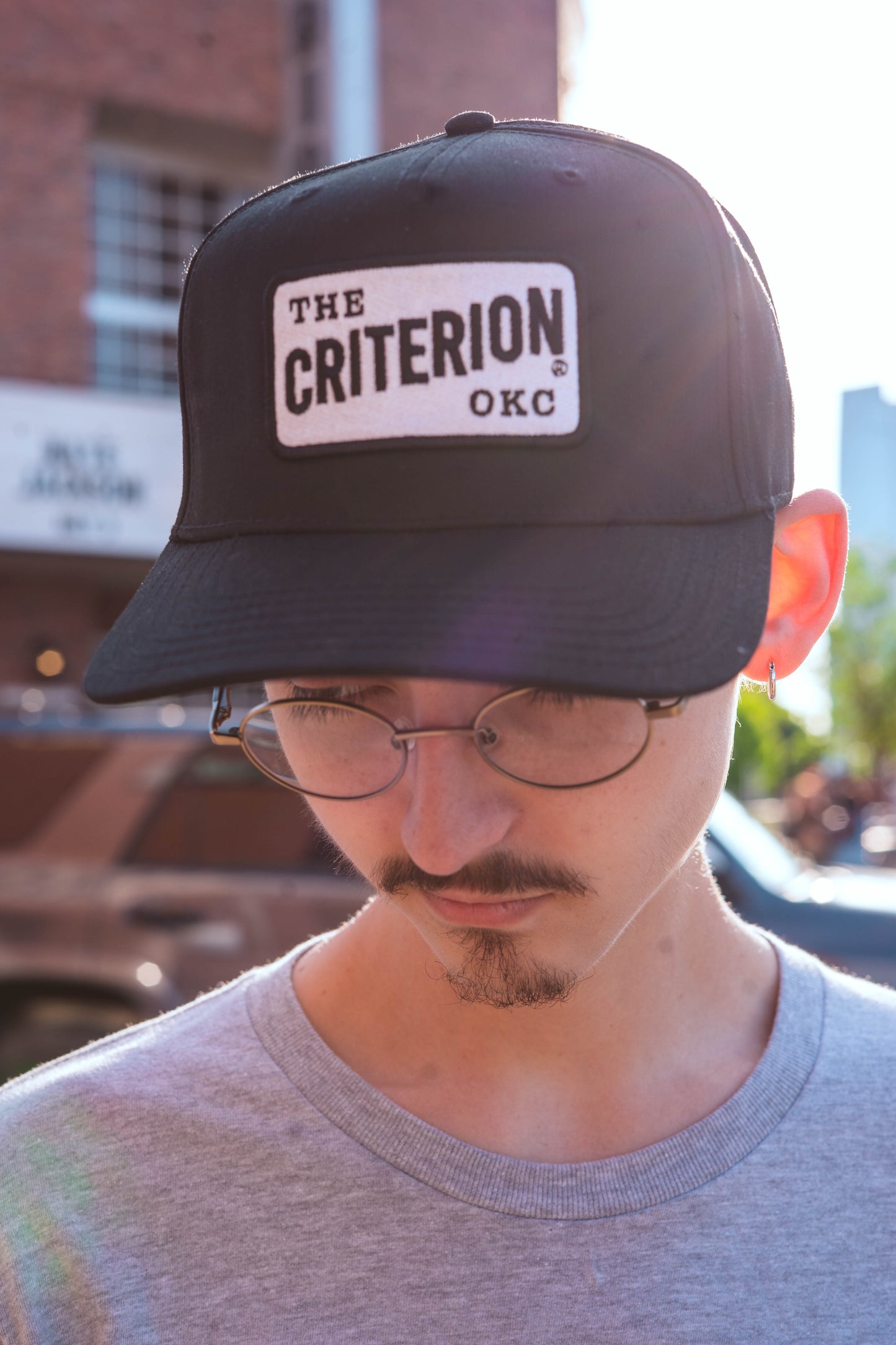 Solid Black Trucker Hat with Solid Back